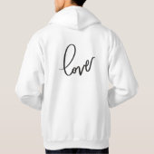 Handwritten Calligraphy Script love Hoodie (Rückseite)