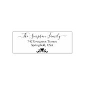 Handwritten Family Address Stamp with Lotus Permastempel (Design)