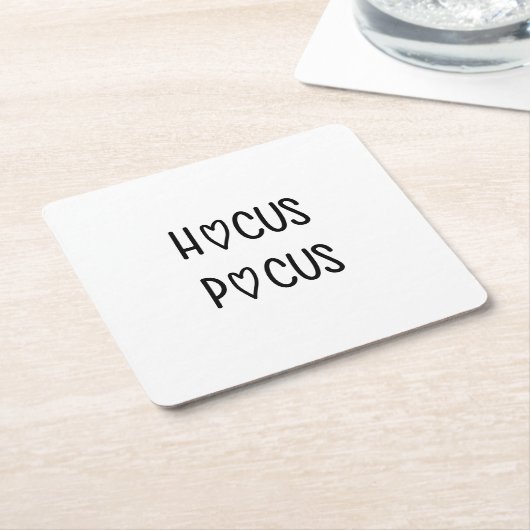 Handwritten hocus pocus rechteckiger pappuntersetzer (angewinkelt)