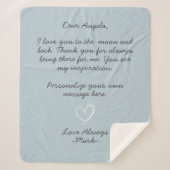 handwritten love letter or message custom sherpadecke (Vorderseite)