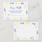 Handwritten Main Squeeze Italian Diaper Raffle Begleitkarte (Vorne/Hinten)