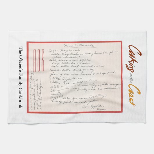 Handwritten Marinade Recipe Mutter Handtuch (Horizontal)