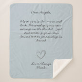 Handwritten Message Personalize Text  Sherpadecke (Vorderseite)