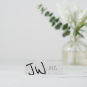 Handwritten Monogramm großen Typs Mini Visitenkarte (Stehend Vorderseite)