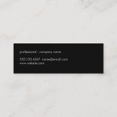 Handwritten Monogramm großen Typs Mini Visitenkarte (Rückseite)