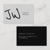 Handwritten Monogramm großen Typs Visitenkarte (Vorne/Hinten)