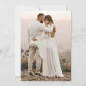 Handwritten Nothing Fancy Just Love Wedding Einladung (Rückseite)