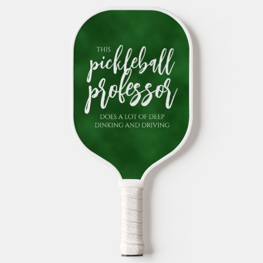 Handwritten Pickleball Professor Dinks Chalkboard Pickleball Schläger (Vorderseite)
