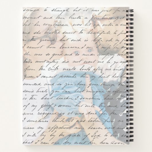 Handwritten Script Family Photo Personalized Notizblock (Rückseite)