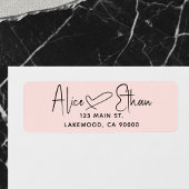 Handwritten Script Heart Modern Blush Pink