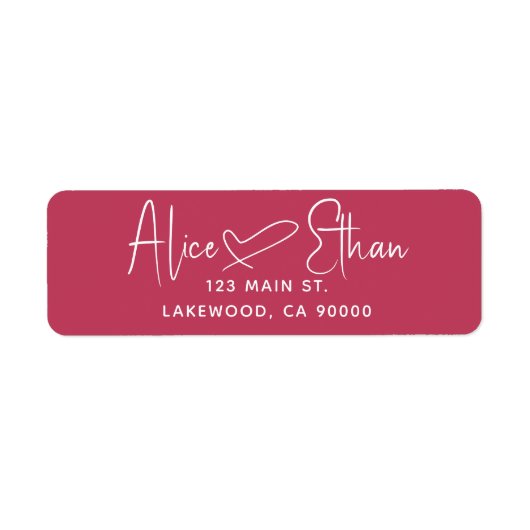 Handwritten Script Heart Modern Red (Vorne)