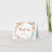 Handwritten Script Lobster Bridal Shower Thank You Dankeskarte (Vorderseite)