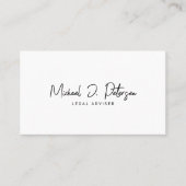 Handwritten script minimalist elegant professional visitenkarte (Vorderseite)