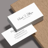 Handwritten script minimalist elegant professional visitenkarte