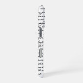 Handwritten Script Personalized 2 Photo Layout iPhone Hülle (Rechte Seite)