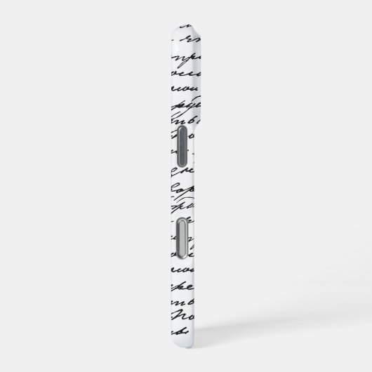 Handwritten Script Personalized 2 Photo Layout iPhone Hülle (Rechte Seite)