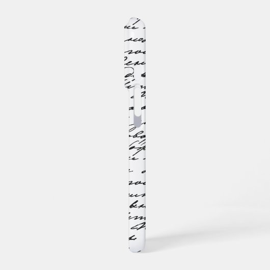 Handwritten Script Personalized 2 Photo Layout iPhone Hülle (Linke Seite)