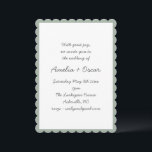 Handwritten Script Whimsy Sage Green Wedding Einladung<br><div class="desc">A soft and refined wedding invitation featuring a delicate scalloped border and romantic script typography. Perfect for couples planning a classic or formal celebration with a modern twist. This understated design brings together timeless charm and contemporary simplicity,  making it easy to personalize for your special day.</div>