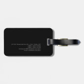 Handwtitten Script Gray Pink Trendy Feminine Gepäckanhänger (Rückseite horizontal)