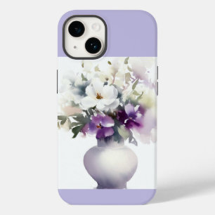 Handy-Abdeckung, Gehäuse mit violetten Blumen Case-Mate iPhone 14 Hülle