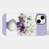 Handy-Abdeckung, Gehäuse mit violetten Blumen Case-Mate iPhone Hülle (Rückseite (Horizontal))
