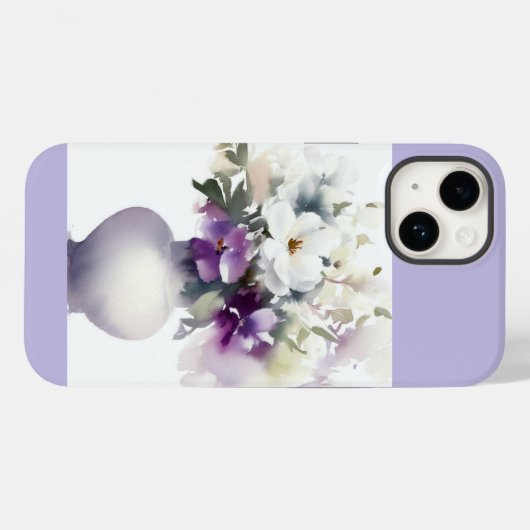 Handy-Abdeckung, Gehäuse mit violetten Blumen Case-Mate iPhone Hülle (Rückseite (Horizontal))