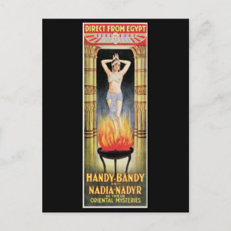 Handy Bandy & Nadia Nadyr Vintage-Magie-Show Postkarte