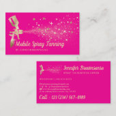Handy Body Paint Tan Spray rosa Visitenkarte (Vorne/Hinten)