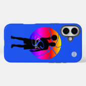 Handy Case Basketball Player Grafik mit Namen (Rückseite (Horizontal))