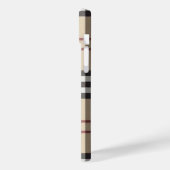 Handy Case Beige Kariert (Rückseite / Links)