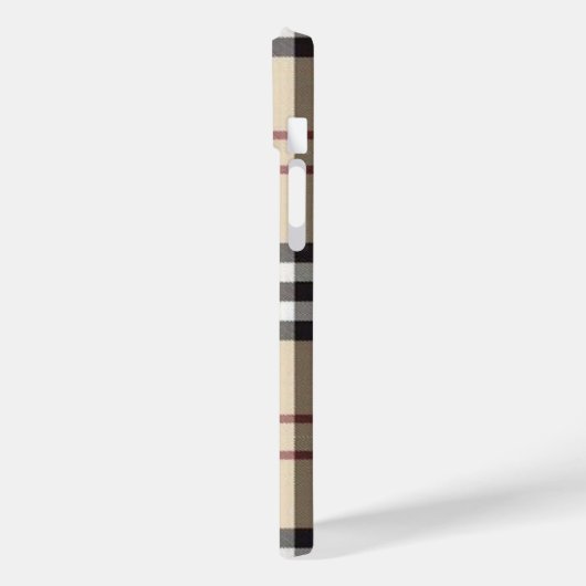 Handy Case Beige Kariert (Rückseite / Links)