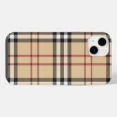 Handy Case Beige Kariert iPhone Hülle (Rückseite (Horizontal))