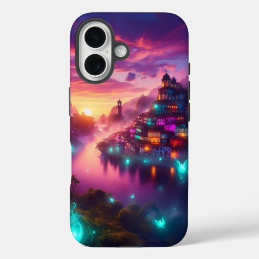 Handy Case - Design der Landschaft des mystical Ri (Rückseite)