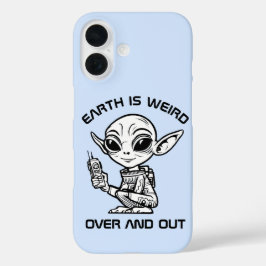 Handy-Case für Schwarzweiß-Alien iPhone 16 Hülle