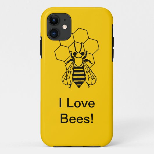 Handy Case - Ich Liebe Bienen! (Rückseite)