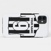 Handy Case mit Club Colors! Schwarz-Weiß-Shirt (Rückseite (Horizontal))