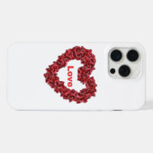 Handy Case mit Rotem Herzen und Liebe iPhone Hülle (Rückseite (Horizontal))