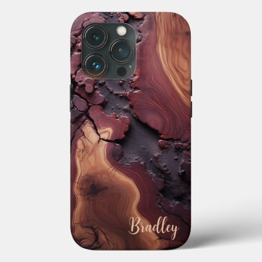 Handy-Case, schönes Zedernholzdesign Case-Mate iPhone Hülle (Rückseite)