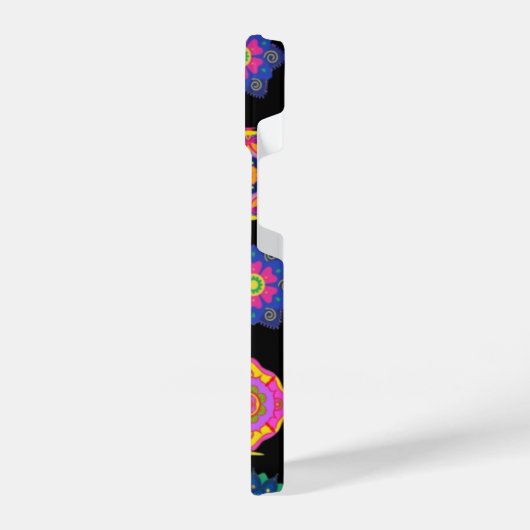 Handy Case schwarz und farbenfroh authentisches De iPhone Hülle (Linke Seite)