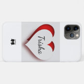 Handy Case - White Heart with Red HAMbyWG (Rückseite (Horizontal))