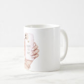 Handy chic rosa Nägel Kaffeetasse (VorderseiteRechts)