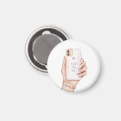 Handy chic rosa Nägel Magnet (Vorderseite/Rückseite)