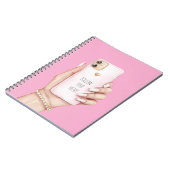 Handy chic rosa Nägel Notizblock (Linke Seite)