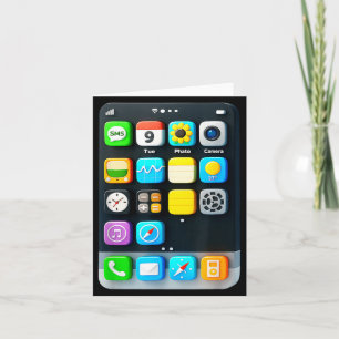 Handy-Display Smartphone Mobile App Halloween Karte