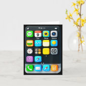 Handy-Display Smartphone Mobile App Halloween Karte (Gelbe Blume)
