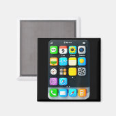 Handy-Display Smartphone Mobile App Halloween Magnet (Vorderseite/Rückseite)
