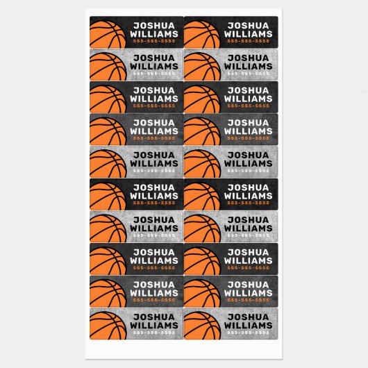 Handy-Eigenschaft von Basketball-Maskulinen Etiketten (Blatt)