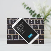 Handy Einladung zum Geburtstag (Stehend Vorderseite)