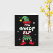 Handy Elf Christmas Pajamas Pjs Matching Family Gr Karte (Gelbe Blume)