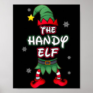 Handy Elf Weihnachts-Pyjamas Pjs passende Familien Poster